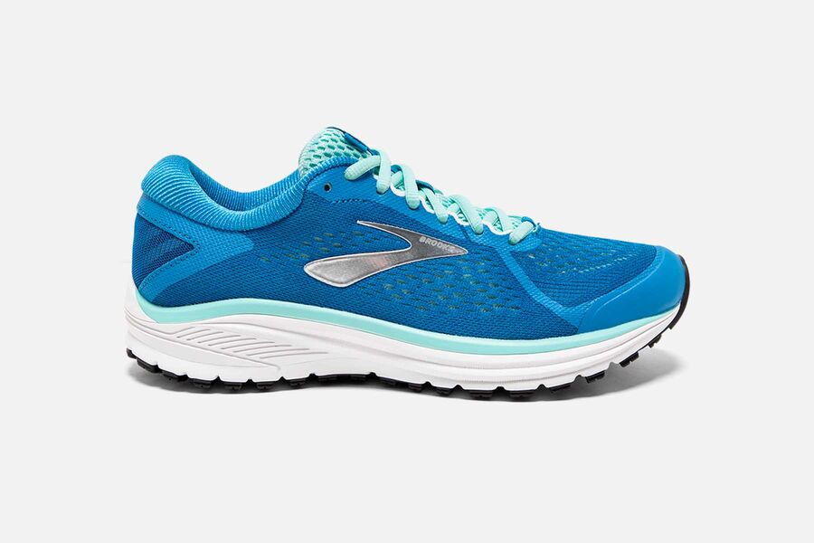 Brooks Men's Aduro 6 Road Running Shoes Blue/Silver/White LYAI-09836